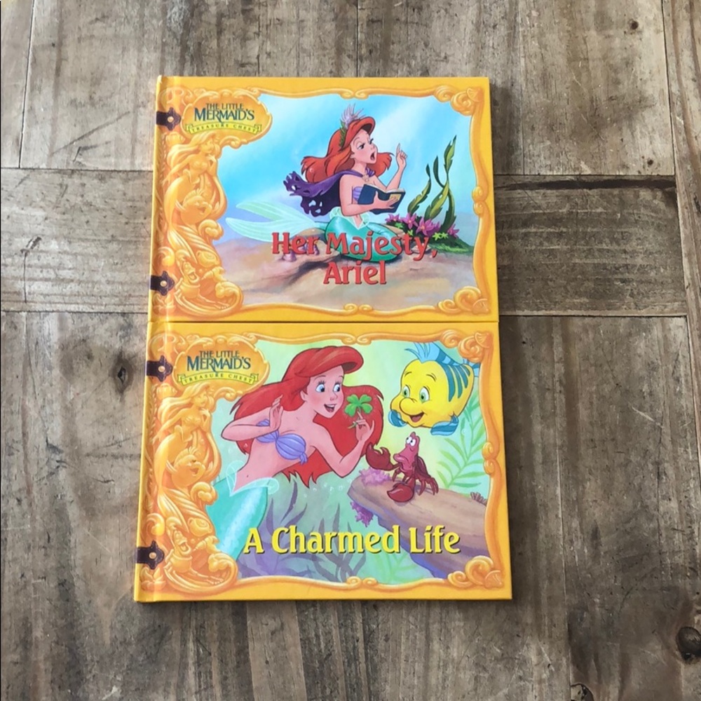 2 Disney Little Mermaid Hardcover Books